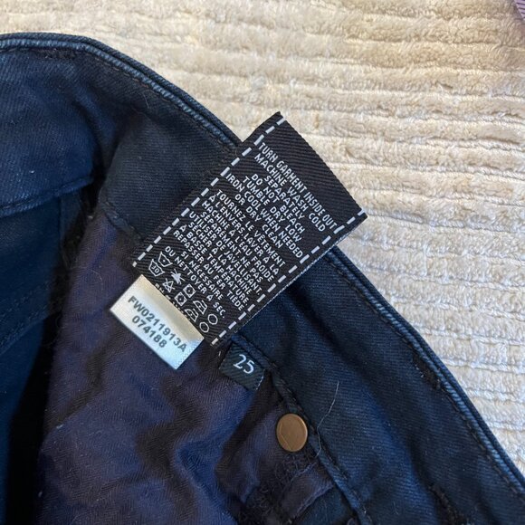 7 for all mankind - high waist skinny jeans in blue black river thames | size 25 - Picture 11 of 11